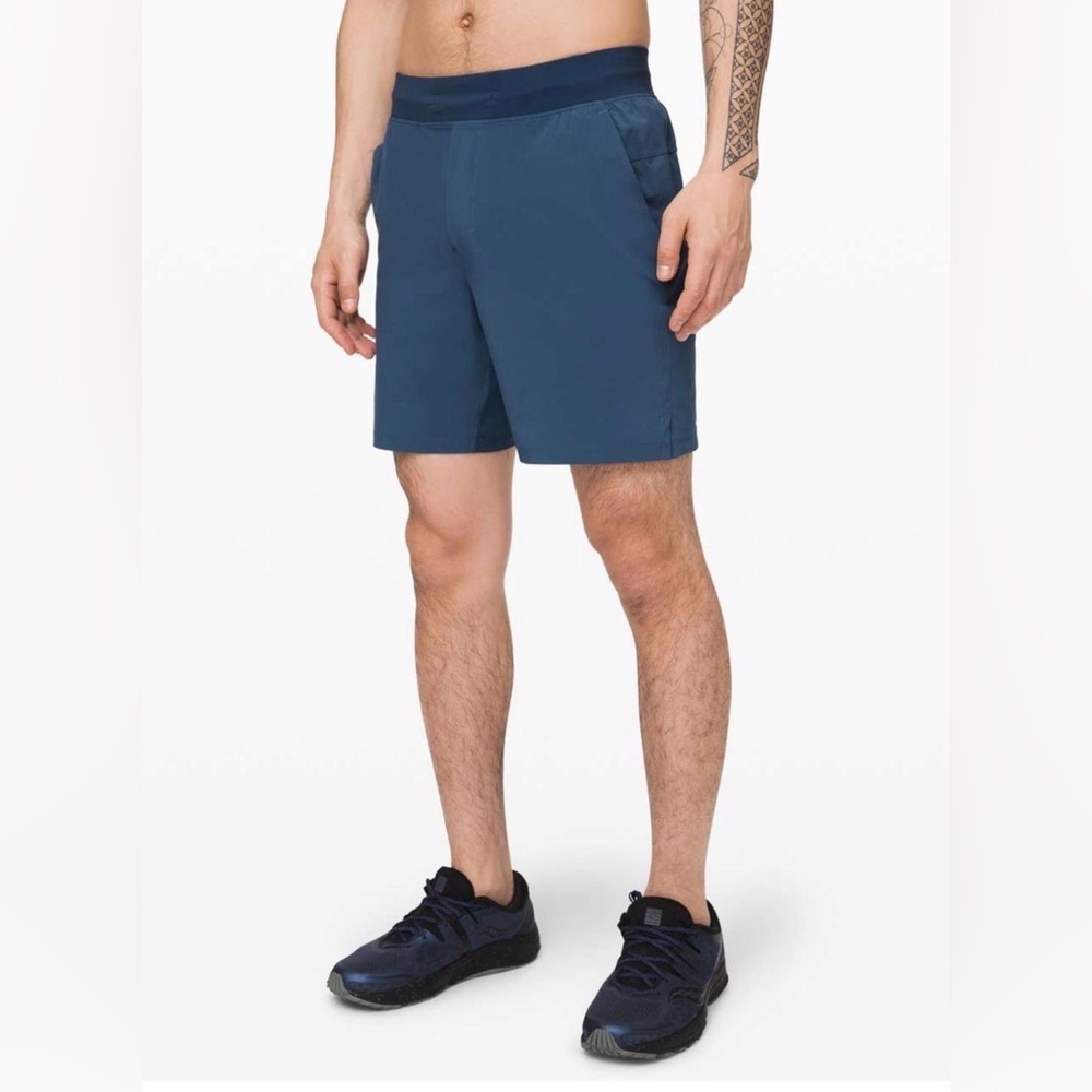 LULULEMON ATHLETICA TEAL ATHLETIC SHORT WITH A POCKET IN THE SIDE SIZE M - Picture 9 of 12